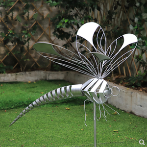 不銹鋼仿真動物蜻蜓雕塑擺件