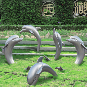 园林景观海豚雕塑