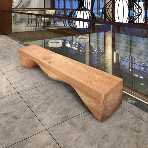 商场售楼处实木休闲座椅